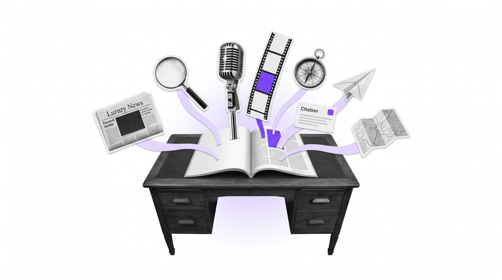 Page Hero Banner containing Table and bringing scattered marketing disciplines under one publication.